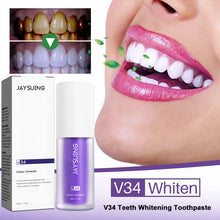 Load image into Gallery viewer, v34 Colour Corrector, Tooth Stain Removal, Teeth Whitening Booster, Purple Toothpaste, Colour Correcting, Protect Tooth Enamel Intensive Stain Removal