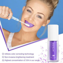Load image into Gallery viewer, v34 Colour Corrector, Tooth Stain Removal, Teeth Whitening Booster, Purple Toothpaste, Colour Correcting, Protect Tooth Enamel Intensive Stain Removal