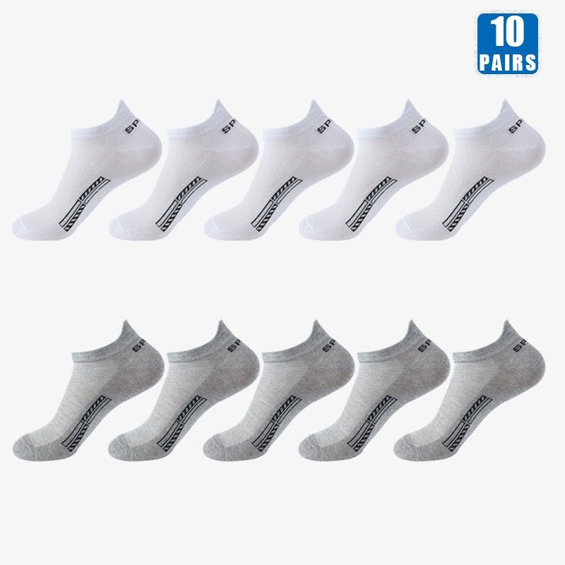 10 Pairs Cotton Men's Short Socks