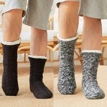 Laden Sie das Bild in den Galerie-Viewer, 2Pairs Floor Slipper Sock Thermal Socks Winter