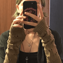Load image into Gallery viewer, 2 Pairs Knitted Arm Warmers Gloves Winter Long Thumb Hole Gloves Mittens for Women and Men