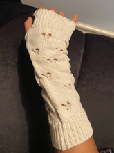 Load image into Gallery viewer, 2 Pairs Knitted Arm Warmers Gloves Winter Long Thumb Hole Gloves Mittens for Women and Men