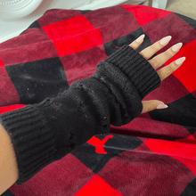 Load image into Gallery viewer, 2 Pairs Knitted Arm Warmers Gloves Winter Long Thumb Hole Gloves Mittens for Women and Men