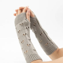 Load image into Gallery viewer, 2 Pairs Knitted Arm Warmers Gloves Winter Long Thumb Hole Gloves Mittens for Women and Men