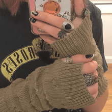 Load image into Gallery viewer, 2 Pairs Knitted Arm Warmers Gloves Winter Long Thumb Hole Gloves Mittens for Women and Men