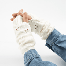 Load image into Gallery viewer, 2 Pairs Knitted Arm Warmers Gloves Winter Long Thumb Hole Gloves Mittens for Women and Men