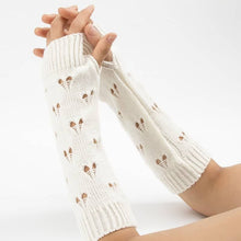 Load image into Gallery viewer, 2 Pairs Knitted Arm Warmers Gloves Winter Long Thumb Hole Gloves Mittens for Women and Men