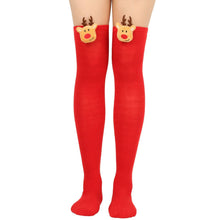 Laden Sie das Bild in den Galerie-Viewer, 3 Pairs Christmas Long Striped Socks Knee High Stocking Halloween
