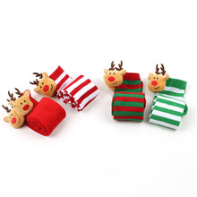 Laden Sie das Bild in den Galerie-Viewer, 3 Pairs Christmas Long Striped Socks Knee High Stocking Halloween