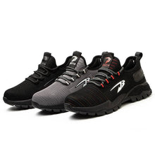 Carica l'immagine nel visualizzatore Galleria, Black work shoes Steel Toe Shoes Anti-puncture Work Shoes Anti-smash Breathable | 667