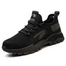Carica l'immagine nel visualizzatore Galleria, Black work shoes Steel Toe Shoes Anti-puncture Work Shoes Anti-smash Breathable | 667