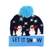 Laden Sie das Bild in den Galerie-Viewer, LED Christmas Hat Sweater Knitted Beanie