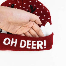 Laden Sie das Bild in den Galerie-Viewer, LED Christmas Hat Sweater Knitted Beanie