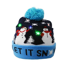 Laden Sie das Bild in den Galerie-Viewer, LED Christmas Hat Sweater Knitted Beanie