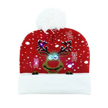 Laden Sie das Bild in den Galerie-Viewer, LED Christmas Hat Sweater Knitted Beanie