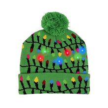 Laden Sie das Bild in den Galerie-Viewer, LED Christmas Hat Sweater Knitted Beanie
