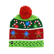 Laden Sie das Bild in den Galerie-Viewer, LED Christmas Hat Sweater Knitted Beanie