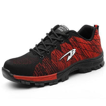 Laden Sie das Bild in den Galerie-Viewer, Lightweight Safety Work Shoes Red Steel Toe Safety Boots Slip Resistant Shoes | 536