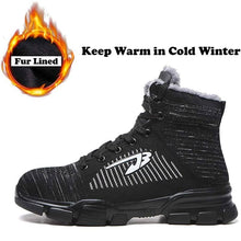 Laden Sie das Bild in den Galerie-Viewer, Men's steel toe boots Extra wide work boot work safety shoes non-slip puncture-proof | Teenro 907