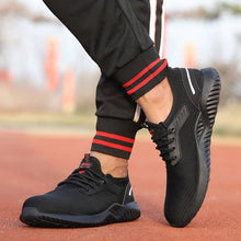 Laden Sie das Bild in den Galerie-Viewer, Mens Black Steel Toe Work Shoes Safety Shoes | 305