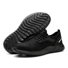Laden Sie das Bild in den Galerie-Viewer, Mens Black Steel Toe Work Shoes Safety Shoes | 305