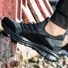 Charger l'image dans la visionneuse de la galerie, Non Slip Work Shoes Safety Shoes Industrial Black Breathable Large Size | 1017