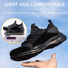 Charger l'image dans la visionneuse de la galerie, Non Slip Work Shoes Safety Shoes Industrial Black Breathable Large Size | 1017