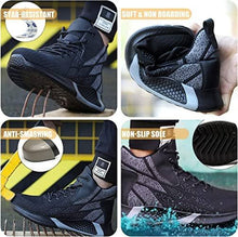 Laden Sie das Bild in den Galerie-Viewer, Arbeitsstiefel Sicherheits-Stahlkappenschuhe Atmungsaktive Turnschuhe Schuhe Wanderschuhe Anti-Piercing-Schutzschuhe