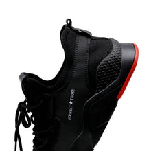 Charger l'image dans la visionneuse de la galerie, lightweight safety shoes Breathable Cloth Safety Shoes Steel Toe Work Shoes Unisex Black JB666