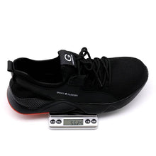 Charger l'image dans la visionneuse de la galerie, lightweight safety shoes Breathable Cloth Safety Shoes Steel Toe Work Shoes Unisex Black JB666