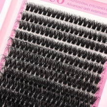 Carica l&#39;immagine nel visualizzatore Galleria, Lashes Clusters Kit Gift Packs Fluffy False Eyelashes Extensions D Curl Wispy Individual Fake Eyelashes
