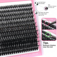 Carica l&#39;immagine nel visualizzatore Galleria, Lashes Clusters Kit Gift Packs Fluffy False Eyelashes Extensions D Curl Wispy Individual Fake Eyelashes
