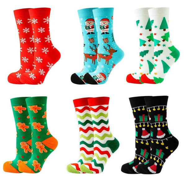 20✖️ Christmas Women's Socks Moose Tide Socks Christmas Tree Cotton Socks
