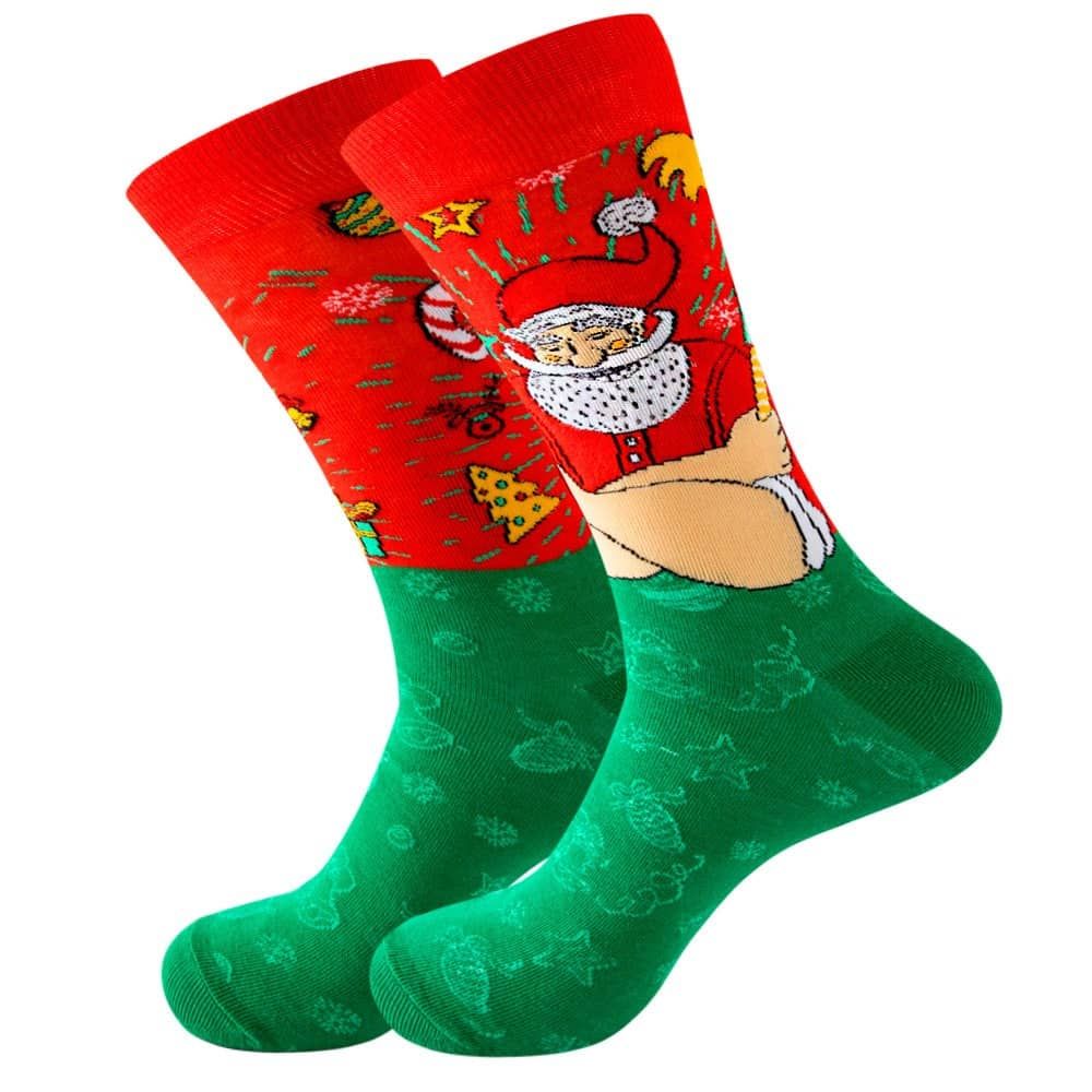 20 Pairs Christmas Socks for Men Women Patterned Socks