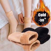 Cargar imagen en el visor de la Galería, 5 Pack Men Women Socks Add Velvet Solid Winter Warm  Snow Socks Thickened Socks
