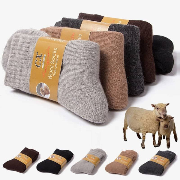 5 Pairs Winter Warm Socks Wool Socks