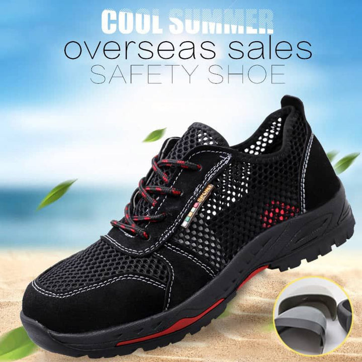 Black Protective Shoes Anti-Smashing and Anti-Penetration Summer Breathable Ys203