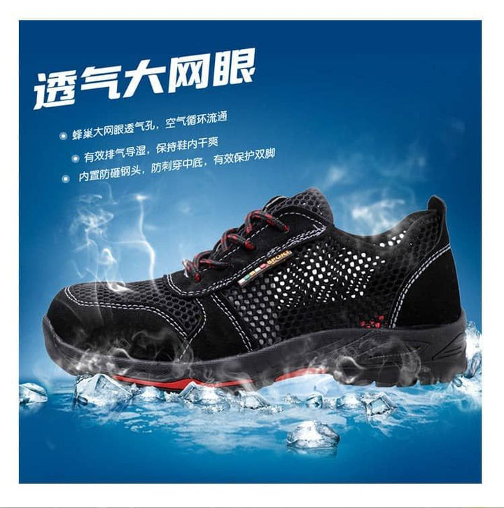 Black Protective Shoes Anti-Smashing and Anti-Penetration Summer Breathable Ys203