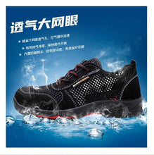 Cargar imagen en el visor de la Galería, Black Protective Shoes Anti-Smashing and Anti-Penetration Summer Breathable Ys203
