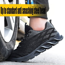 Laden Sie das Bild in den Galerie-Viewer, Branded safety shoes Safety Shoes Slip Resistant FASHION STEEL TOE SNEAKERS | 6785
