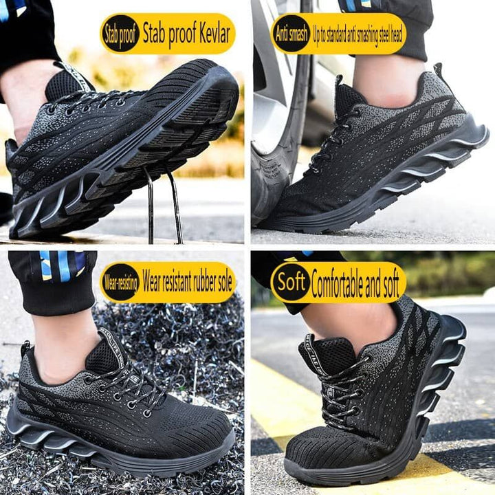 Branded safety shoes Safety Shoes Slip Resistant FASHION STEEL TOE SNEAKERS | 6785