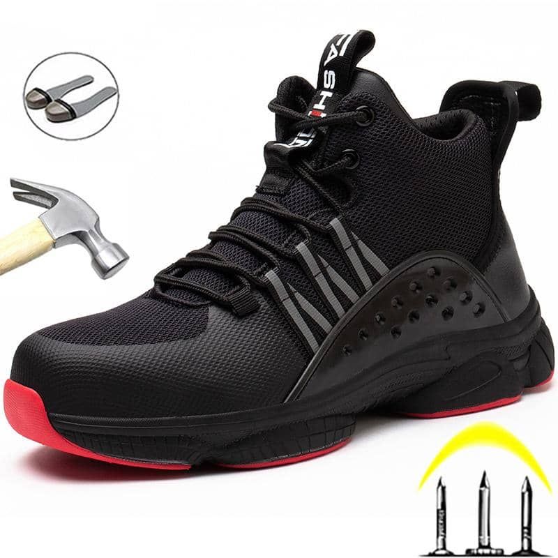 Teenro Extra wide work boot Safety shoes for men Fashion Steel Toe teenro