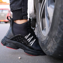 Cargar imagen en el visor de la Galería, Extra wide work boot Size15 Safety shoes for men Fashion Steel Toe Work Sneakers | 030
