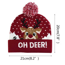 Charger l&#39;image dans la visionneuse de la galerie, LED Christmas Hat Sweater Knitted Beanie
