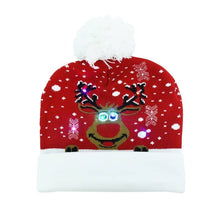 Carica l&#39;immagine nel visualizzatore Galleria, LED Christmas Hat Sweater Knitted Beanie
