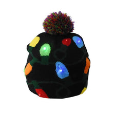 Load image into Gallery viewer, LED Christmas Hat Sweater Knitted Beanie
