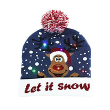 Cargar imagen en el visor de la Galería, LED Christmas Hat Sweater Knitted Beanie
