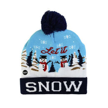 Load image into Gallery viewer, LED Christmas Hat Sweater Knitted Beanie
