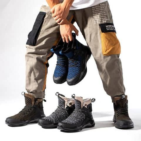 靴 GMBH High Top Workwear Boots TEENRO Large size work boot fashion steel toe boot | FZ66