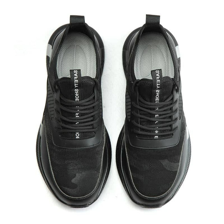 Men's Black Safety Steel Toe Sneakers Teenro | N3